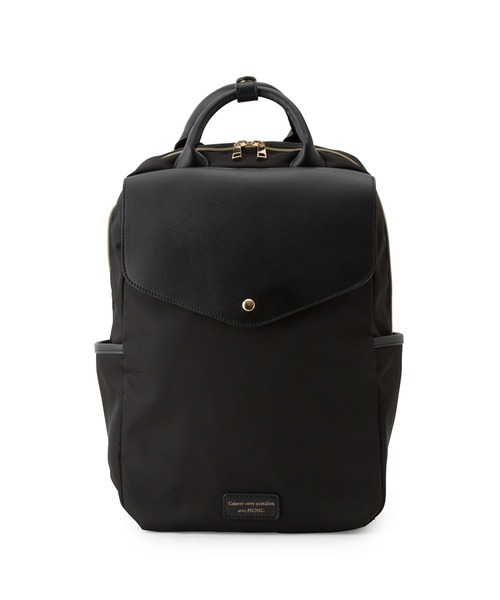 ROPE' PICNIC（ロペピクニック）の「【WEB限定カラー:ベージュ】撥水加工/A4対応リサイクルポリエステルコンビスクエアリュック13L（バックパック/リュック・レディース・ブラック/ベージュ/ネイビー・FREE）」の12枚目の写真