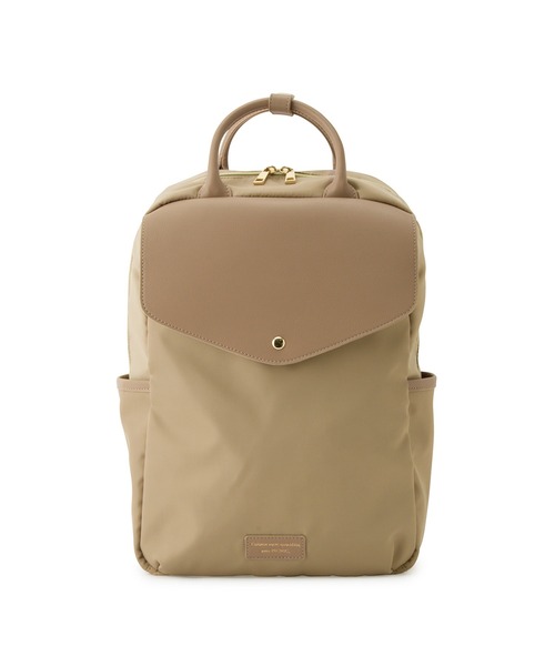 ROPE' PICNIC（ロペピクニック）の「【WEB限定カラー:ベージュ】撥水加工/A4対応リサイクルポリエステルコンビスクエアリュック13L（バックパック/リュック・レディース・ブラック/ベージュ/ネイビー・FREE）」の18枚目の写真