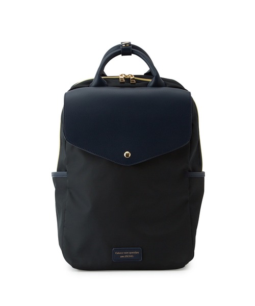 ROPE' PICNIC（ロペピクニック）の「【WEB限定カラー:ベージュ】撥水加工/A4対応リサイクルポリエステルコンビスクエアリュック13L（バックパック/リュック・レディース・ブラック/ベージュ/ネイビー・FREE）」の14枚目の写真