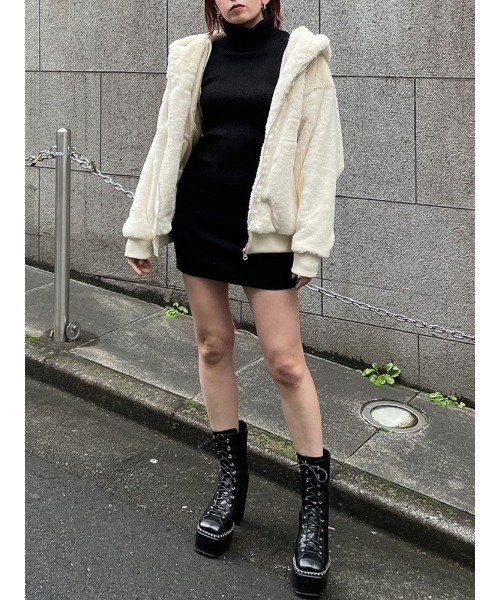 ENVYM ライダース　ファーアウター ENVYM - ななみ様専用 ENVYM ライダースファージャケットの通販