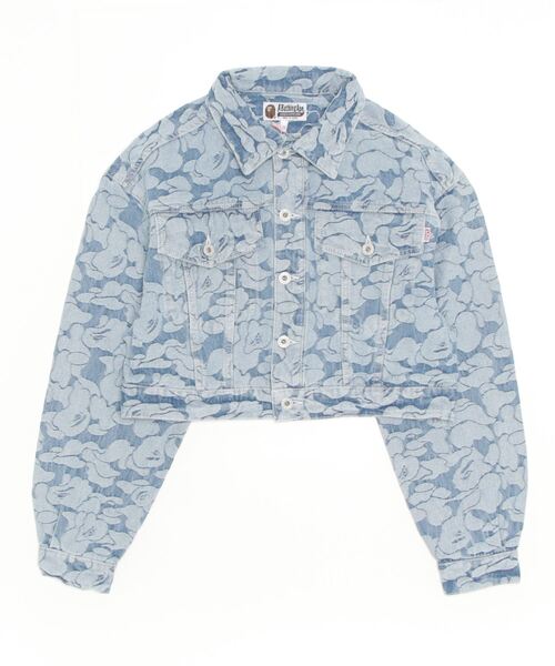 Apee ハート柄デニムジャケット A BATHING APE（アベイシングエイプ）の「SOLID CAMO CROPPED