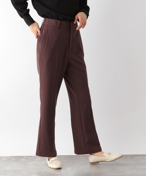 GLOBAL WORK(グローバルワーク)の「ウツクシルエットフレアパンツ/163440(その他パンツ・レディース・ブラウン/グリーン/アイボリー/ブラック・SMALL/MEDIUM/LARGE)」の4枚目の写真