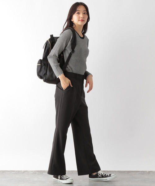 GLOBAL WORK(グローバルワーク)の「ウツクシルエットフレアパンツ/163440(その他パンツ・レディース・ブラウン/グリーン/アイボリー/ブラック・SMALL/MEDIUM/LARGE)」の14枚目の写真