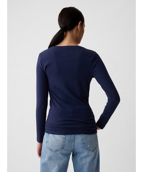 b4096【ギャップ】レディース　ニット　クルーネック　長袖　パープル　XS GAP ニット セーター リラックス クルーネックセーター