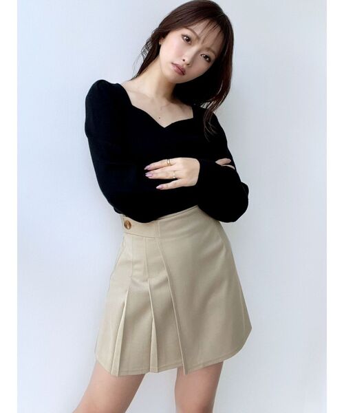 RESEXXY（リゼクシー）の「ハートネックニットトップス（ニット/セーター・レディース・ブラック/ベージュ/ブルー・FREE）」の17枚目の写真