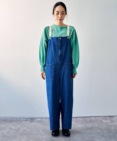 studio CLIP（スタディオクリップ）の「ワークデニムサロペ（サロペット/オーバーオール・レディース・アイボリー/ブルー/その他1・FREE）」の6枚目の写真