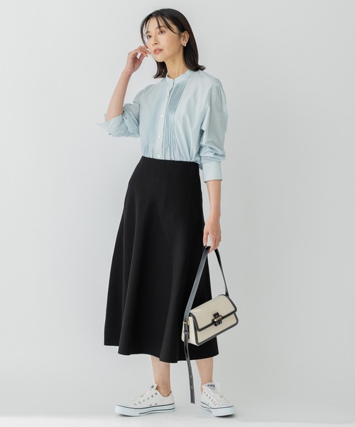 23区（ニジュウサンク）の「【洗える】コットンシルクローン バンドカラー ブラウス（シャツ/ブラウス・レディース・ベージュ系/スカイブルー系/ブラック系/ブルー系・48/46/44）」の22枚目の写真