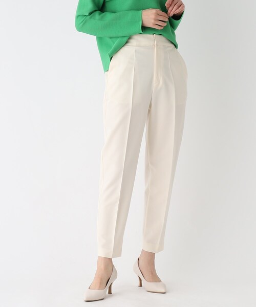 OPAQUE.CLIP(オペークドットクリップ)の「◆セットアップ対応 センタープレススティックパンツ【洗濯機洗い可/イージーケア/ストレッチ/防シワ/吸水速乾】(その他パンツ・レディース・カーキ/オフホワイト/ピンク系/ブルー/ブラック/ベージュ・36/38/40/34/42)」の7枚目の写真