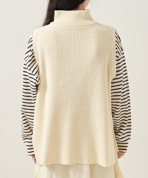 FREAK'S STORE（フリークスストア）の「畦ハーフジップベスト（ベスト・レディース・ブラック/オフホワイト/グレー・ﾌﾘ-）」の20枚目の写真