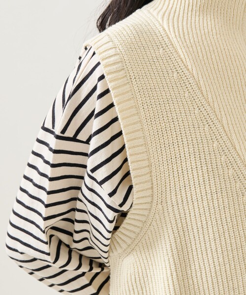 FREAK'S STORE（フリークスストア）の「畦ハーフジップベスト（ベスト・レディース・ブラック/オフホワイト/グレー・ﾌﾘ-）」の22枚目の写真