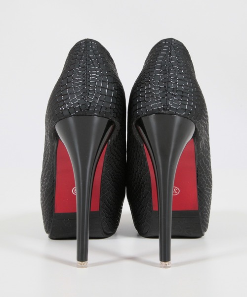Julia Boutique（ジュリアブティック）の「クロコ調オープントゥ美脚ヒールパンプス/23081（パンプス・レディース・ブラック/ホワイト・35/36/38/39/37）」の16枚目の写真