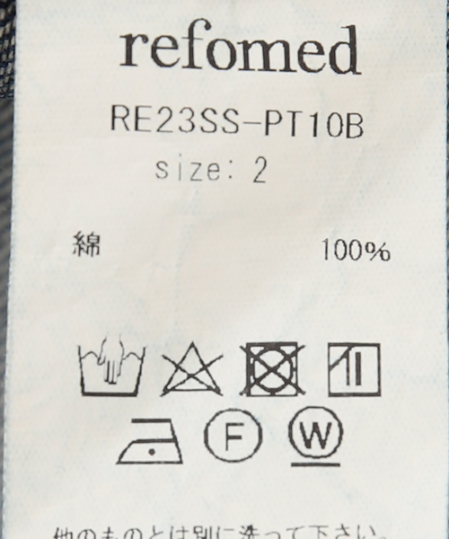 JOINT WORKS（ジョイントワークス）の「【refomed / リフォメッド】RIGHT HANDED DENIM PANTS（デニムパンツ・メンズ・ブルー・1/2）」の5枚目の写真