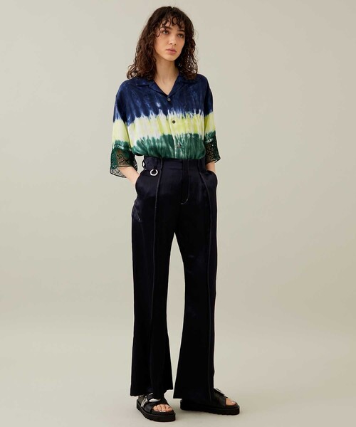 YOHEI OHNO（ヨウヘイオオノ）の「【YOHEI OHNO/ヨウヘイオオノ】アワーベーシックフレアトラウザー（スラックス・レディース・ベージュ/ネイビー・36/38）」の18枚目の写真