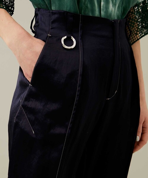 YOHEI OHNO（ヨウヘイオオノ）の「【YOHEI OHNO/ヨウヘイオオノ】アワーベーシックフレアトラウザー（スラックス・レディース・ベージュ/ネイビー・36/38）」の14枚目の写真