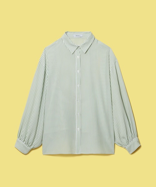 FOREVER 21（フォーエバー トゥエンティーワン）の「【BASIC】ストライプビッグシャツ（シャツ/ブラウス・レディース・オレンジ系その他/スカイブルー/イエロー/グリーン・FREE）」の15枚目の写真