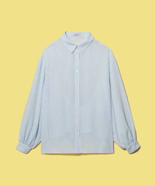 FOREVER 21（フォーエバー トゥエンティーワン）の「【BASIC】ストライプビッグシャツ（シャツ/ブラウス・レディース・オレンジ系その他/スカイブルー/イエロー/グリーン・FREE）」の17枚目の写真