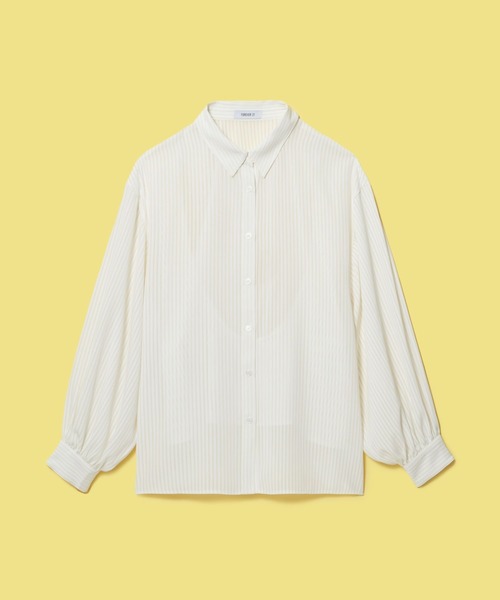 FOREVER 21（フォーエバー トゥエンティーワン）の「【BASIC】ストライプビッグシャツ（シャツ/ブラウス・レディース・オレンジ系その他/スカイブルー/イエロー/グリーン・FREE）」の12枚目の写真