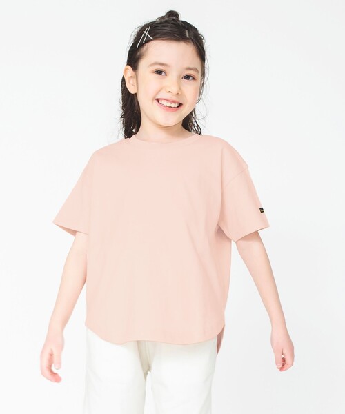 BRANSHES(ブランシェス)の「【WEB限定 / USAコットン】シンプル半袖Tシャツ(Tシャツ/カットソー・キッズ・ベージュ/アイボリー/ライトグリーン/ピンクベージュ・110/100/130/150/140/120)」の1枚目の写真