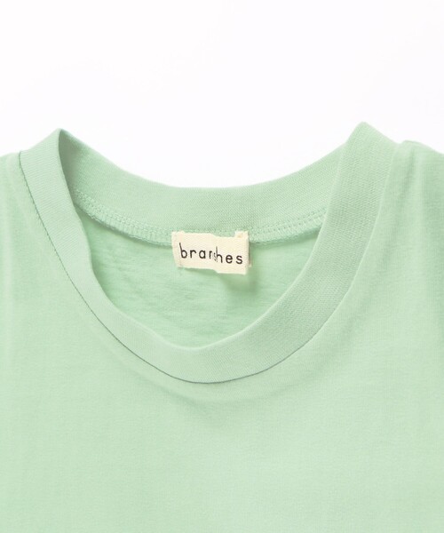 BRANSHES(ブランシェス)の「【WEB限定 / USAコットン】シンプル半袖Tシャツ(Tシャツ/カットソー・キッズ・ベージュ/アイボリー/ライトグリーン/ピンクベージュ・110/100/130/150/140/120)」の10枚目の写真