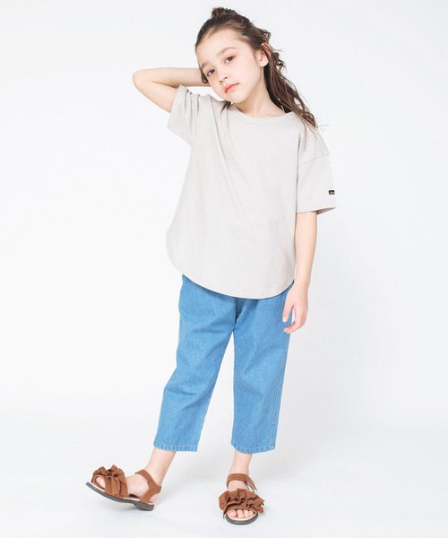 BRANSHES(ブランシェス)の「【WEB限定 / USAコットン】シンプル半袖Tシャツ(Tシャツ/カットソー・キッズ・ベージュ/アイボリー/ライトグリーン/ピンクベージュ・110/100/130/150/140/120)」の5枚目の写真