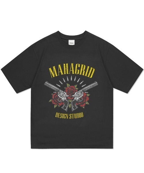 【セール】『mahagrid/マハグリッド』FLOWER PISTOL TEE/フラワーピストル 半袖 カットソー（Tシャツ/カットソー）｜MAHAGRID（マハグリッド）