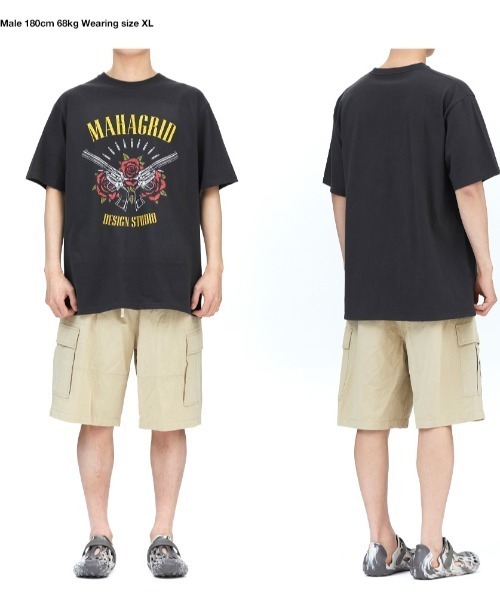 tシャツ 「mahagrid/マハグリッド」FLOWER PISTOL TEE/フラワーピストル 半袖 カットソー レディース メンズ MAHAGRID tシャツ 「mahagrid/マハグリッド」FLOWER PISTOL TEE