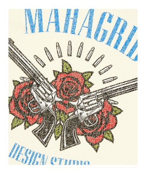【セール】『mahagrid/マハグリッド』FLOWER PISTOL TEE/フラワーピストル 半袖 カットソー（Tシャツ/カットソー）｜MAHAGRID（マハグリッド）