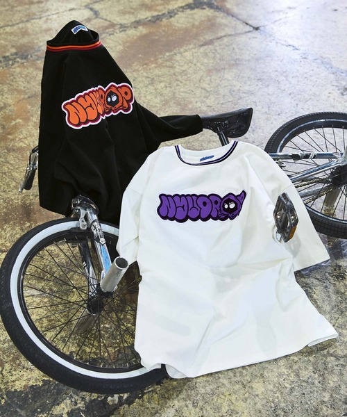 NYUDROP】GRAFFITI LOGO LINERIB S/S TEE / グラフィックロゴ