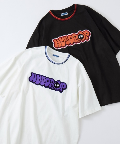 美品✦BRIEFING✦3D LOGO CREW NECK✦ ブラック✦ S NYUDROP】GRAFFITI LOGO LINERIB S/S TEE / グラフィックロゴ