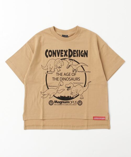 CONVEX(コンベックス)の「ダイナソー スリットWIDE-T(Tシャツ/カットソー・キッズ・ブラック/グリーン/ベージュ/ピンク・160cm/150cm/130cm/120cm/140cm)」の1枚目の写真