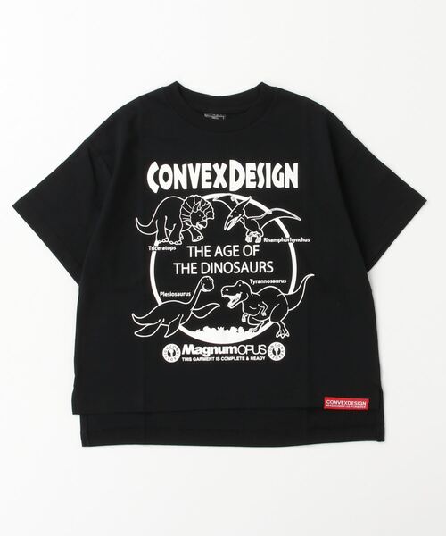 CONVEX(コンベックス)の「ダイナソー スリットWIDE-T(Tシャツ/カットソー・キッズ・ブラック/グリーン/ベージュ/ピンク・160cm/150cm/130cm/120cm/140cm)」の2枚目の写真