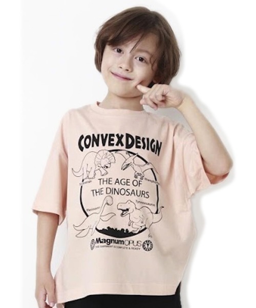 CONVEX(コンベックス)の「ダイナソー スリットWIDE-T(Tシャツ/カットソー・キッズ・ブラック/グリーン/ベージュ/ピンク・160cm/150cm/130cm/120cm/140cm)」の4枚目の写真