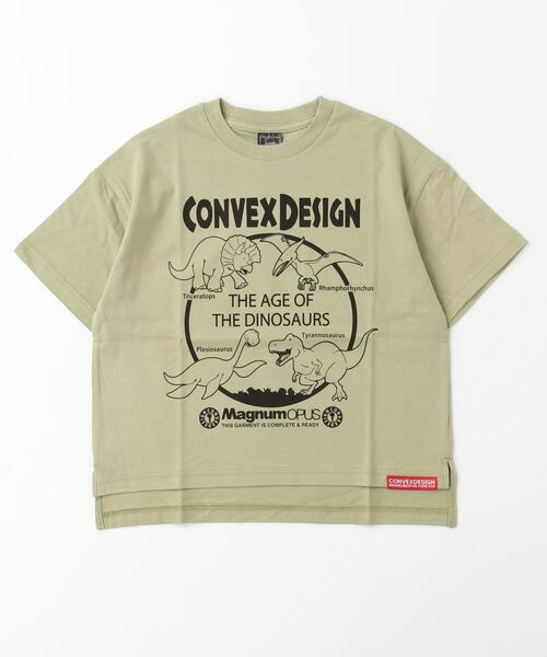 CONVEX(コンベックス)の「ダイナソー スリットWIDE-T(Tシャツ/カットソー・キッズ・ブラック/グリーン/ベージュ/ピンク・160cm/150cm/130cm/120cm/140cm)」の6枚目の写真
