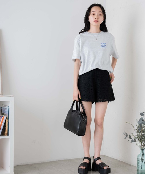 WEGO(ウィゴー)の「WEGO/【セットアップ対応】レースイージーショートパンツ(スラックス・レディース・ホワイト/ブラック・FREE)」の15枚目の写真