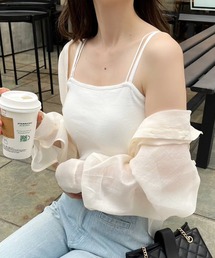 one after another NICE CLAUP | カップ付き/肩ひも2way/シンプルブラトップ(キャミソール)