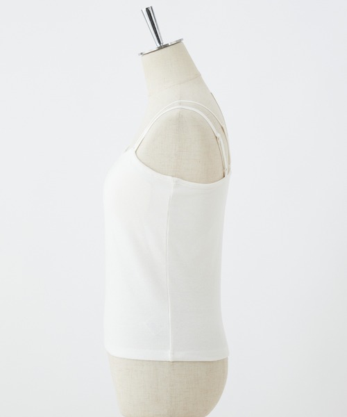 one after another NICE CLAUP（ワンアフターアナザーナイスクラップ）の「カップ付き/肩ひも2way/シンプルブラトップ（キャミソール・レディース・ブラック/オフホワイト/ピンク・FREE）」の21枚目の写真