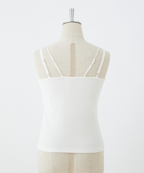 one after another NICE CLAUP（ワンアフターアナザーナイスクラップ）の「カップ付き/肩ひも2way/シンプルブラトップ（キャミソール・レディース・ブラック/オフホワイト/ピンク・FREE）」の13枚目の写真