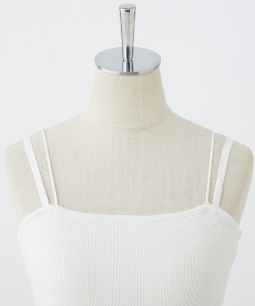 one after another NICE CLAUP（ワンアフターアナザーナイスクラップ）の「カップ付き/肩ひも2way/シンプルブラトップ（キャミソール・レディース・ブラック/オフホワイト/ピンク・FREE）」の11枚目の写真