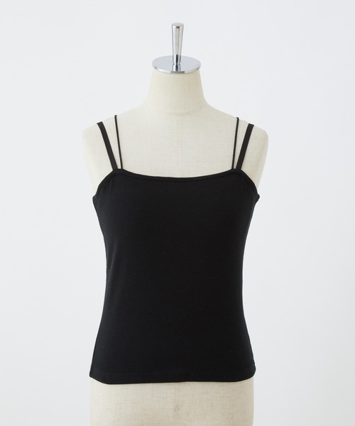 one after another NICE CLAUP（ワンアフターアナザーナイスクラップ）の「カップ付き/肩ひも2way/シンプルブラトップ（キャミソール・レディース・ブラック/オフホワイト/ピンク・FREE）」の15枚目の写真