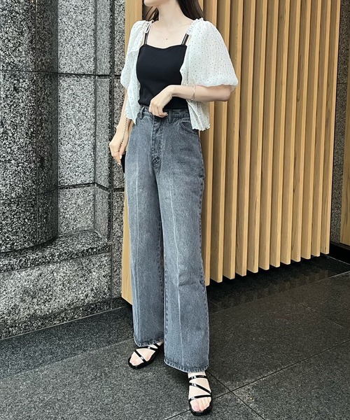 one after another NICE CLAUP（ワンアフターアナザーナイスクラップ）の「カップ付き/肩ひも2way/シンプルブラトップ（キャミソール・レディース・ブラック/オフホワイト/ピンク・FREE）」の18枚目の写真