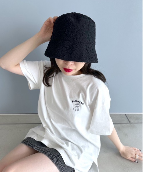 OLIVE des OLIVE(オリーブデオリーブ)の「アニピクビッグTシャツ(Tシャツ/カットソー・レディース・アイボリー/オフホワイト/サックスブルー/スミクロ・FREE)」の22枚目の写真