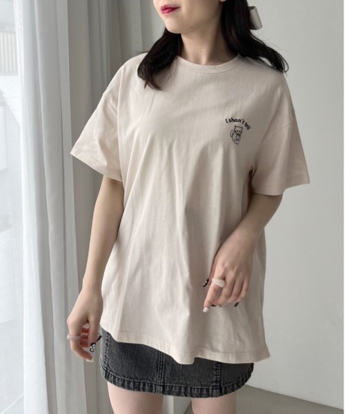 OLIVE des OLIVE(オリーブデオリーブ)の「アニピクビッグTシャツ(Tシャツ/カットソー・レディース・アイボリー/オフホワイト/サックスブルー/スミクロ・FREE)」の11枚目の写真