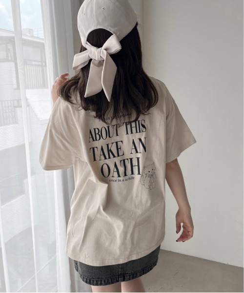 OLIVE des OLIVE(オリーブデオリーブ)の「アニピクビッグTシャツ(Tシャツ/カットソー・レディース・アイボリー/オフホワイト/サックスブルー/スミクロ・FREE)」の17枚目の写真