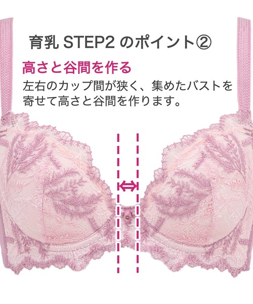 BRADELIS NEWYORK（ブラデリスニューヨーク）の「ベルステップ２ブラ23S2 ブラデリス 育乳補整 補正下着（ブラジャー・レディース・ピンク/グリーン/ロイヤルブルー・C70/D70/E70/F70/C65/C75/G75/D75/D80/E75/E80/F65/G70/G80/B70/B75/F80/G65/D65/F75/E65）」の6枚目の写真