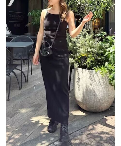 EVRIS(エヴリス)の「リブキャミソールロングワンピース(ワンピース・レディース・グレー/ブラック/ブルー・FREE)」の5枚目の写真