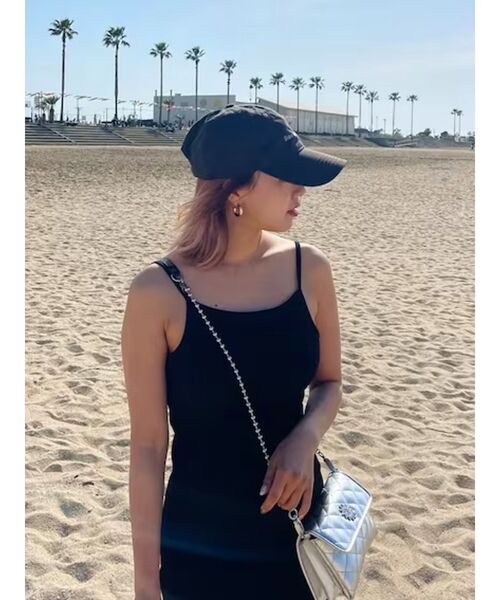 EVRIS(エヴリス)の「リブキャミソールロングワンピース(ワンピース・レディース・グレー/ブラック/ブルー・FREE)」の10枚目の写真