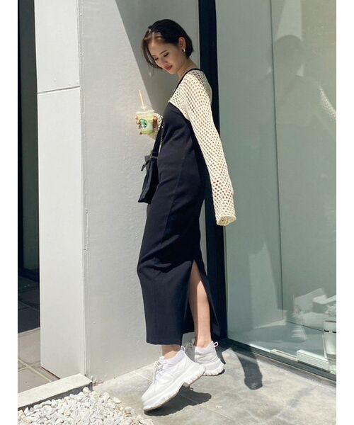 EVRIS(エヴリス)の「リブキャミソールロングワンピース(ワンピース・レディース・グレー/ブラック/ブルー・FREE)」の17枚目の写真