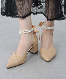 パールアンクレット付パンプス