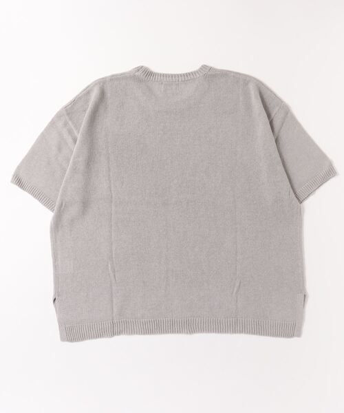 En serio TOKYO(エンソリオトーキョー)の「リネンコットン ルーズシルエット サマーニット(Tシャツ/カットソー・メンズ・ネイビー/ダークブルー/ライトグレー/ブラック/グレイッシュベージュ・M/L/XL)」の13枚目の写真