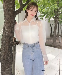 Rmine | インナー付きシアーシャツ(シャツ/ブラウス)